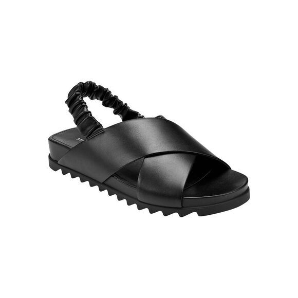 MARC FISHER Shoes - MARC FISHER Womens Black Back Strap Jivin Round Toe Slip On Slingback Sandal 6 M